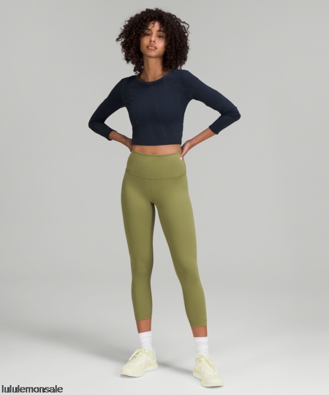 Lululemon Damen DELULU087 | Wunder Train High-rise Crop 23 Bronze Green